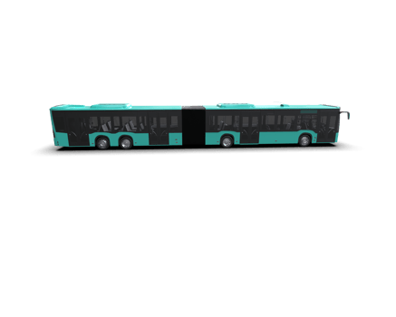 Realistic bus isolated on background. 3d rendering - illustration png