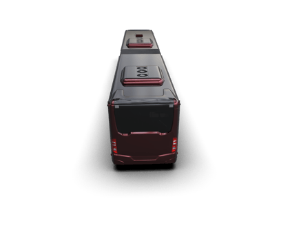 Realistic bus isolated on background. 3d rendering - illustration png