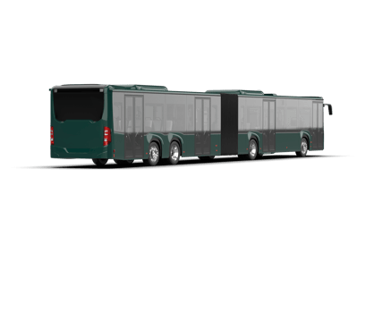 Realistic bus isolated on background. 3d rendering - illustration png