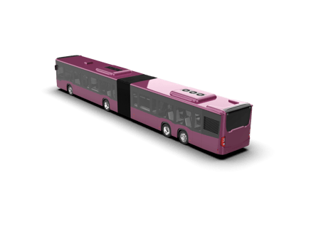 Realistic bus isolated on background. 3d rendering - illustration png