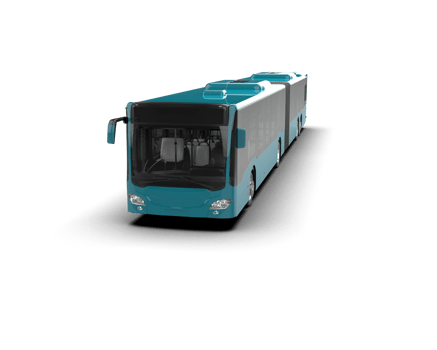Realistic bus isolated on background. 3d rendering - illustration png
