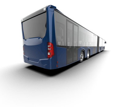 Realistic bus isolated on background. 3d rendering - illustration png