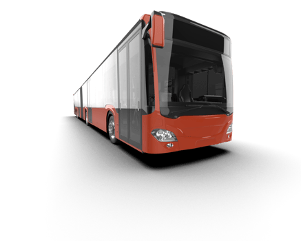 Realistic bus isolated on background. 3d rendering - illustration png
