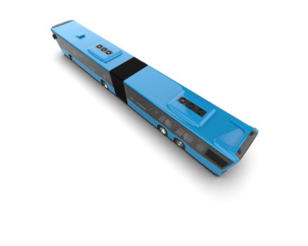 Realistic bus isolated on background. 3d rendering - illustration png