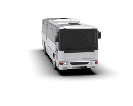 Realistic bus isolated on background. 3d rendering - illustration png