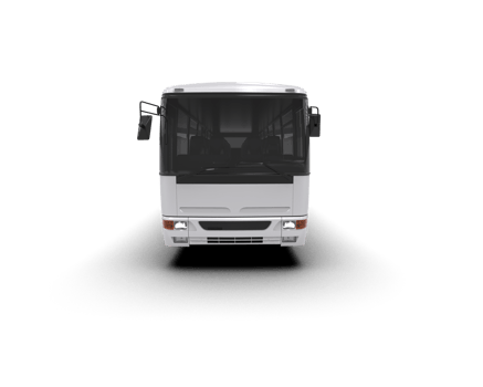 Realistic bus isolated on background. 3d rendering - illustration png