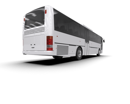 Realistic bus isolated on background. 3d rendering - illustration png