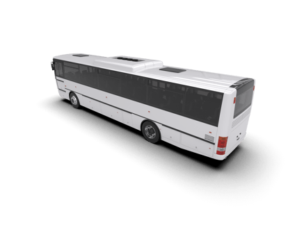Realistic bus isolated on background. 3d rendering - illustration png