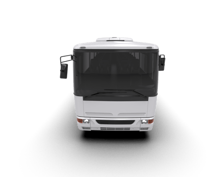 Realistic bus isolated on background. 3d rendering - illustration png