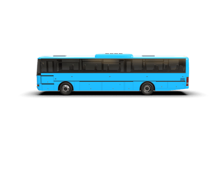 Realistic bus isolated on background. 3d rendering - illustration png