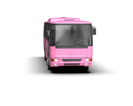 Realistic bus isolated on background. 3d rendering - illustration png
