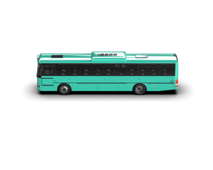 Realistic bus isolated on background. 3d rendering - illustration png