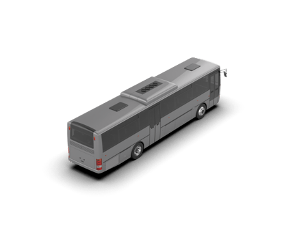 Realistic bus isolated on background. 3d rendering - illustration png