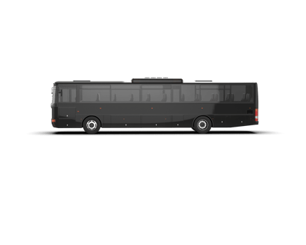 Realistic bus isolated on background. 3d rendering - illustration png