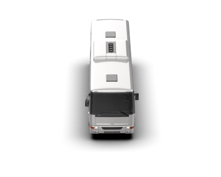 Realistic bus isolated on background. 3d rendering - illustration png