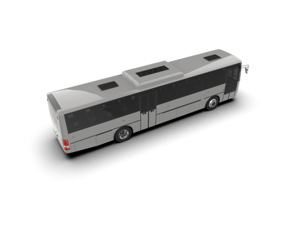 Realistic bus isolated on background. 3d rendering - illustration png