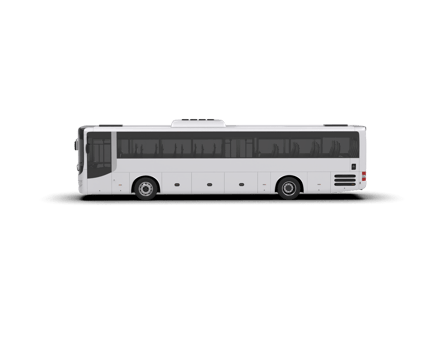 Realistic bus isolated on background. 3d rendering - illustration png