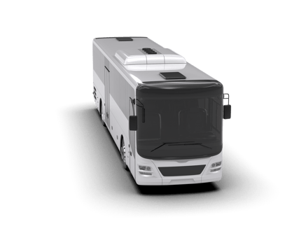 Realistic bus isolated on background. 3d rendering - illustration png