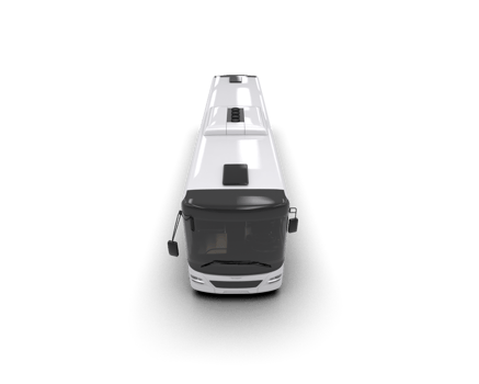 Realistic bus isolated on background. 3d rendering - illustration png