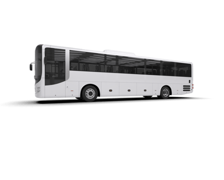 Realistic bus isolated on background. 3d rendering - illustration png
