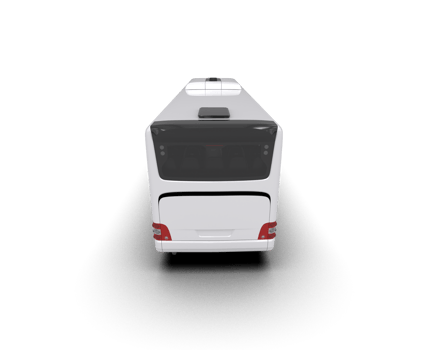 Realistic bus isolated on background. 3d rendering - illustration png