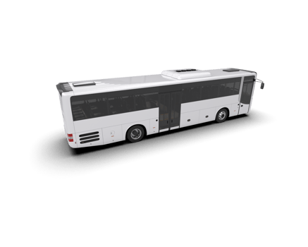 Realistic bus isolated on background. 3d rendering - illustration png