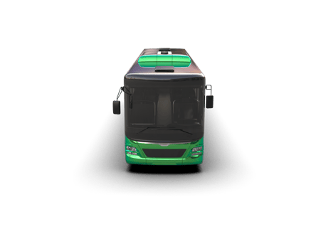 Realistic bus isolated on background. 3d rendering - illustration png
