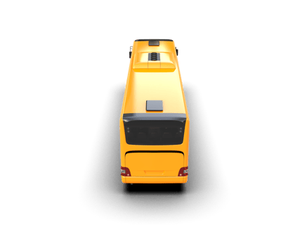 Realistic bus isolated on background. 3d rendering - illustration png