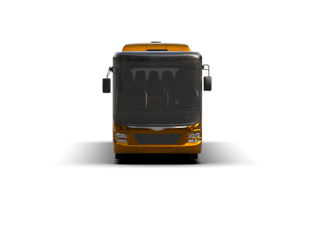Realistic bus isolated on background. 3d rendering - illustration png