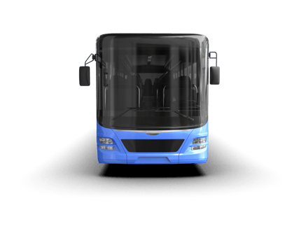 Realistic bus isolated on background. 3d rendering - illustration png