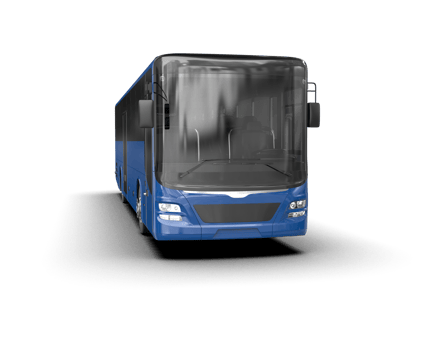 Realistic bus isolated on background. 3d rendering - illustration png
