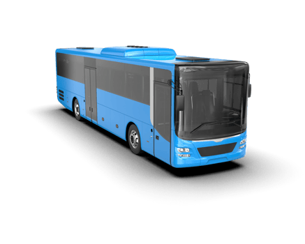 Realistic bus isolated on background. 3d rendering - illustration png