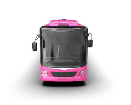 Realistic bus isolated on background. 3d rendering - illustration png