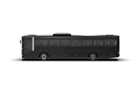 Realistic bus isolated on background. 3d rendering - illustration png