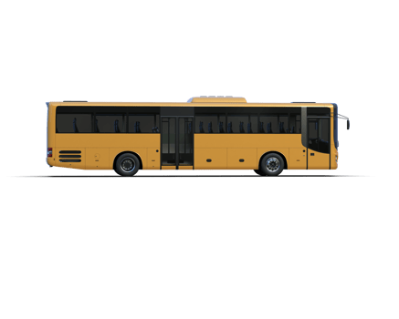 Realistic bus isolated on background. 3d rendering - illustration png