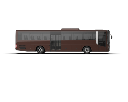 Realistic bus isolated on background. 3d rendering - illustration png