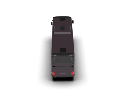 Realistic bus isolated on background. 3d rendering - illustration png