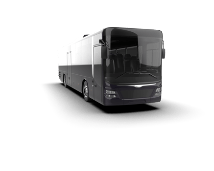 Realistic bus isolated on background. 3d rendering - illustration png