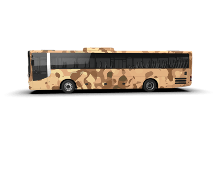 Realistic bus isolated on background. 3d rendering - illustration png
