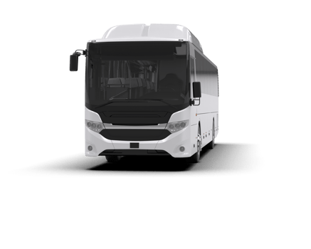Realistic bus isolated on background. 3d rendering - illustration png