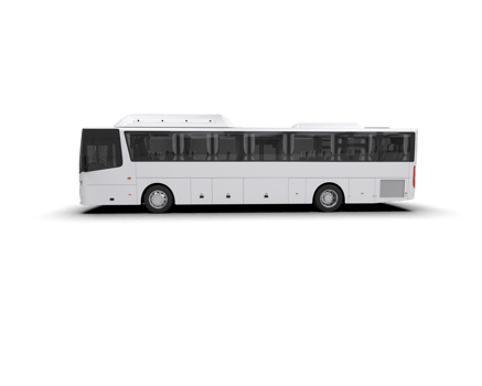Realistic bus isolated on background. 3d rendering - illustration png