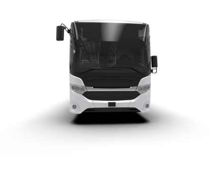 Realistic bus isolated on background. 3d rendering - illustration png