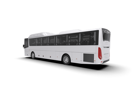 Realistic bus isolated on background. 3d rendering - illustration png