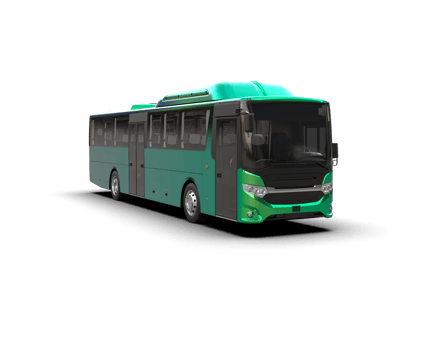 Realistic bus isolated on background. 3d rendering - illustration png