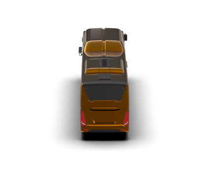 Realistic bus isolated on background. 3d rendering - illustration png