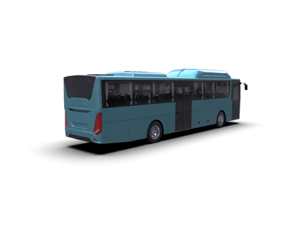 Realistic bus isolated on background. 3d rendering - illustration png