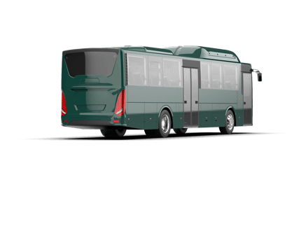 Realistic bus isolated on background. 3d rendering - illustration png