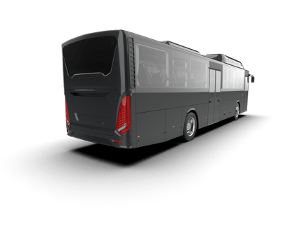 Realistic bus isolated on background. 3d rendering - illustration png