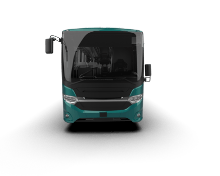 Realistic bus isolated on background. 3d rendering - illustration png
