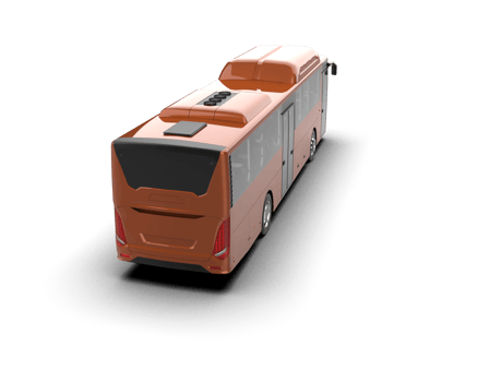 Realistic bus isolated on background. 3d rendering - illustration png